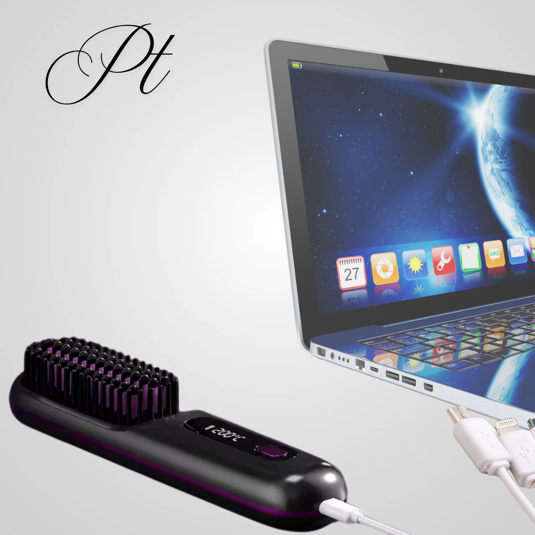 Brosse lissante électrique en céramique avec écran LCD