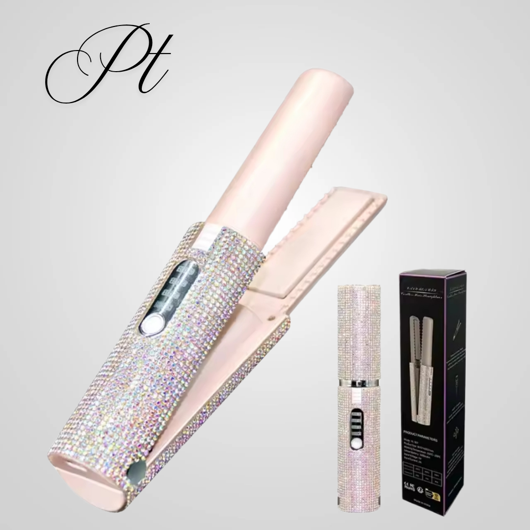 Mini lisseur/boucleur élégant 2 en 1 avec chargement USB