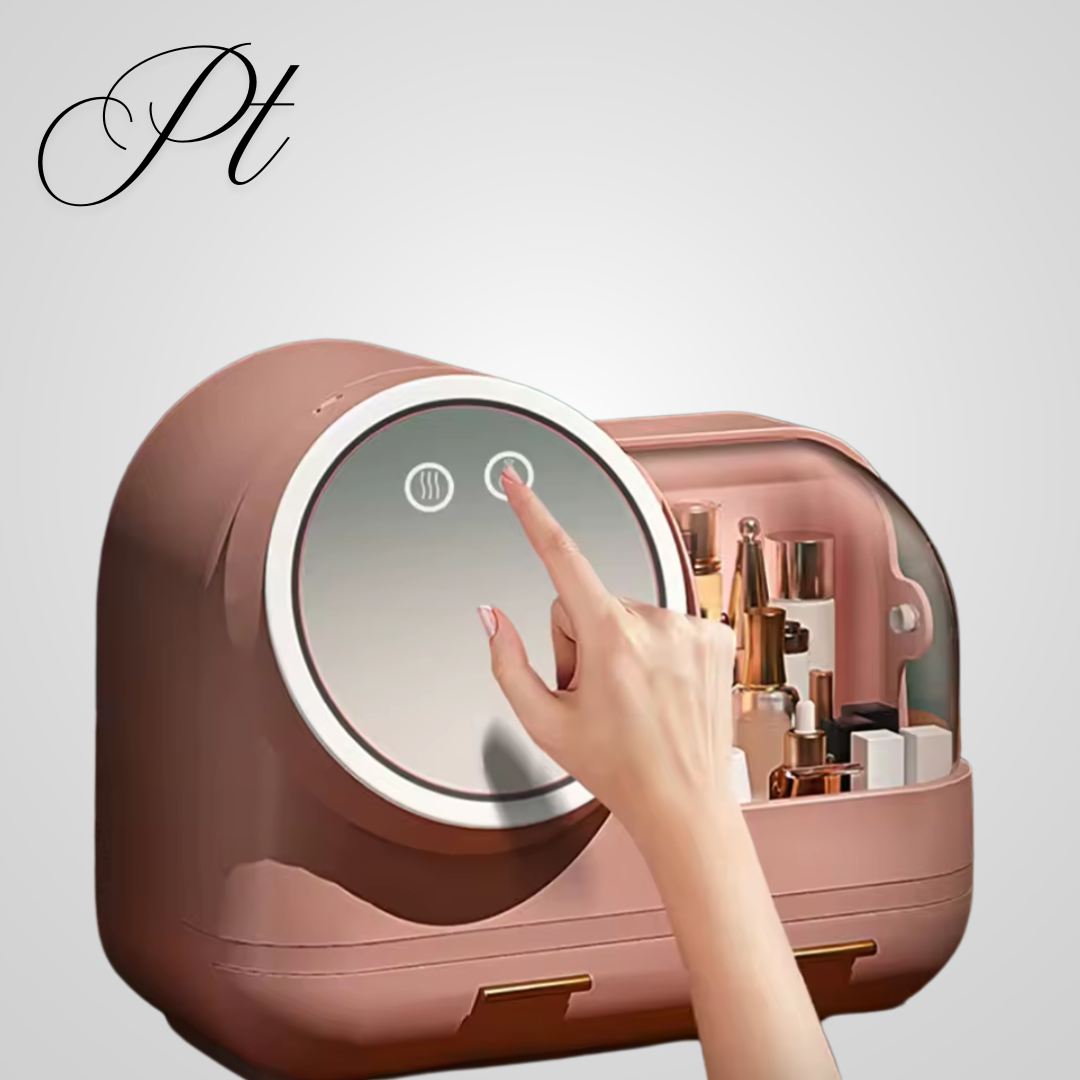 Organisateur de cosmétiques avec ventilateur intégré