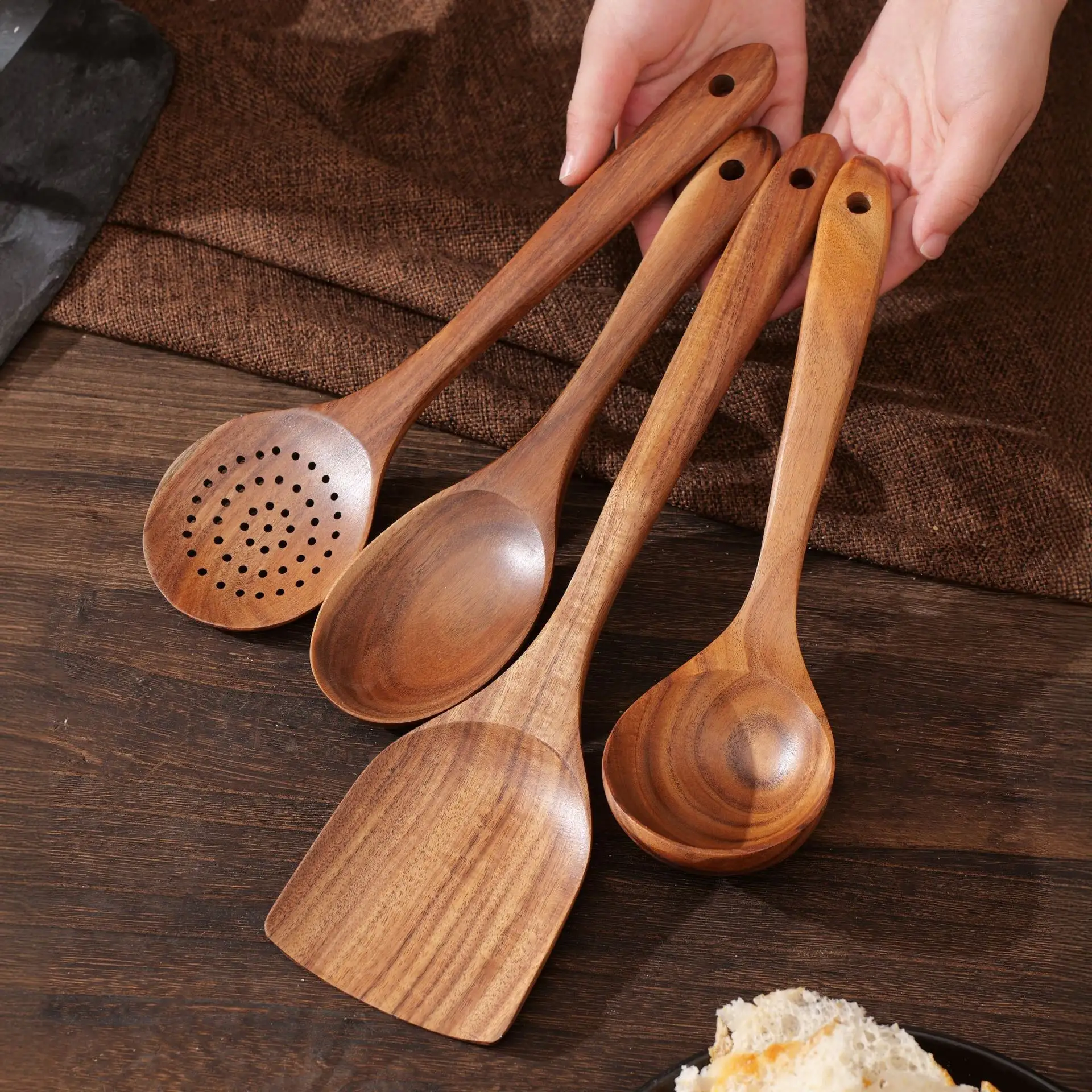 Wooden Kitchen Utensils Set