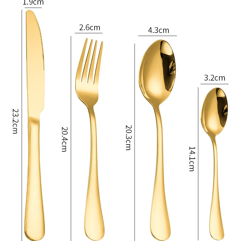Elegant Gold and Black Cutlery Set