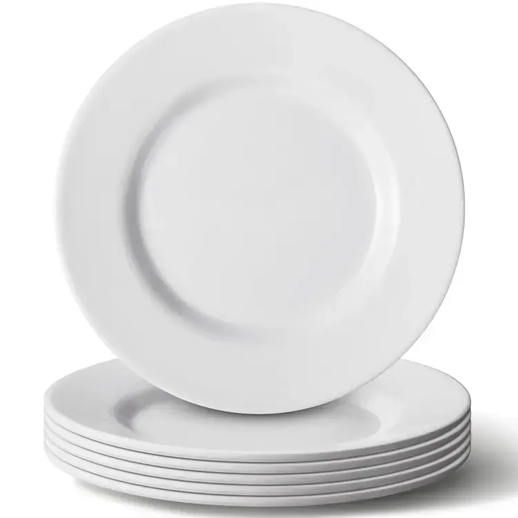 White Ceramic Plates Set