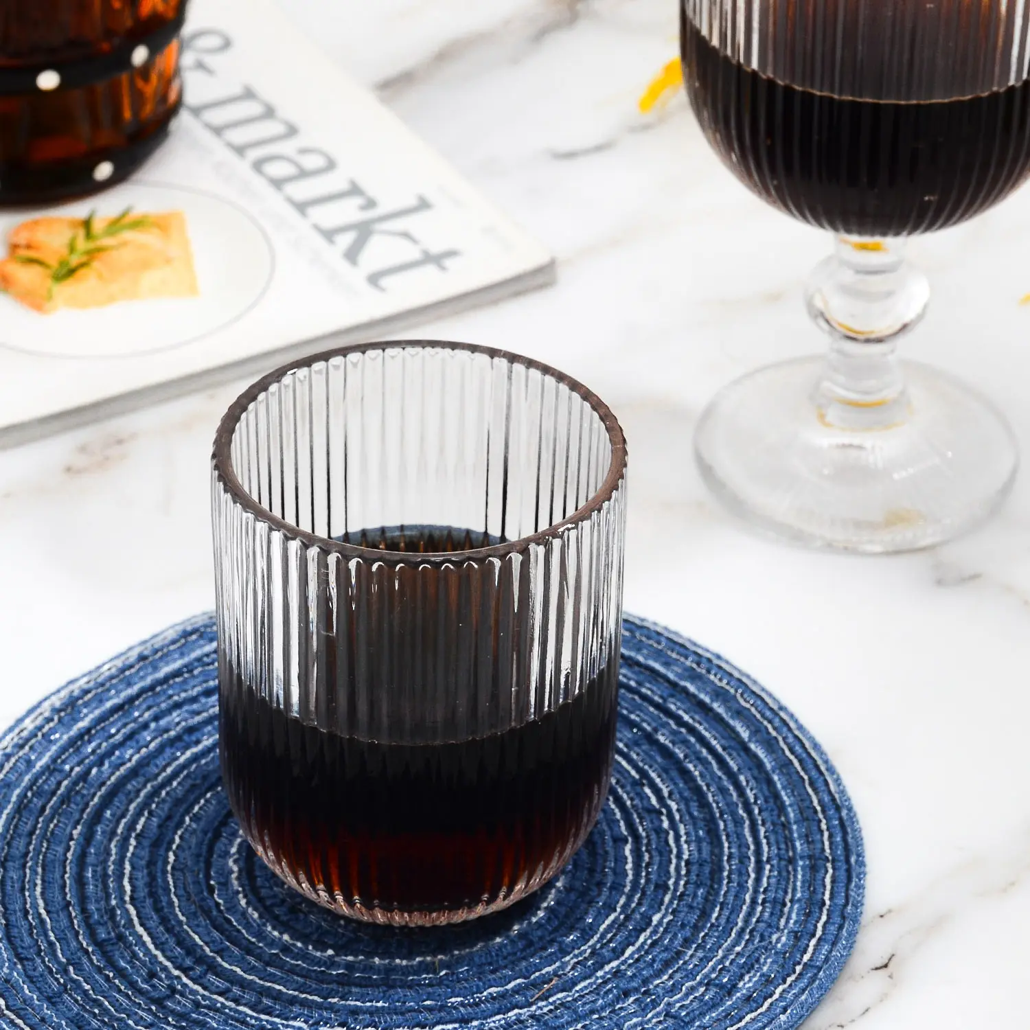 Ribbed Glassware Set