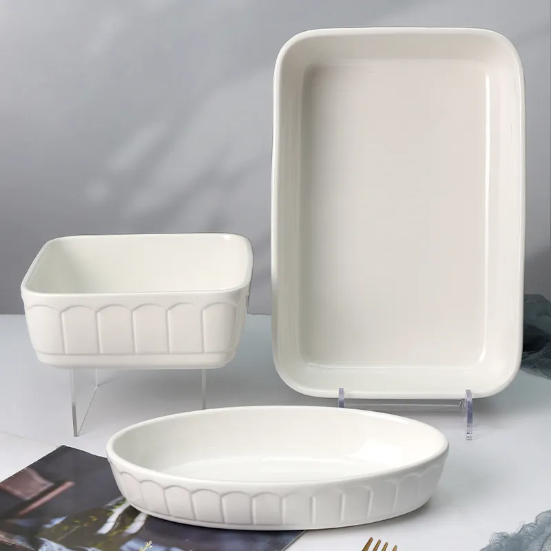Elegant White Ceramic Dish Set