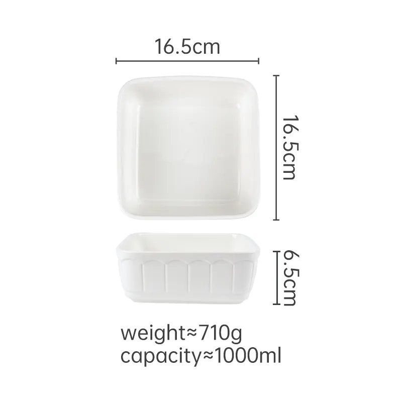 Elegant White Ceramic Dish Set