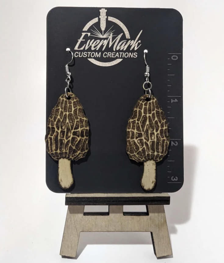 Morel Mushroom Earrings