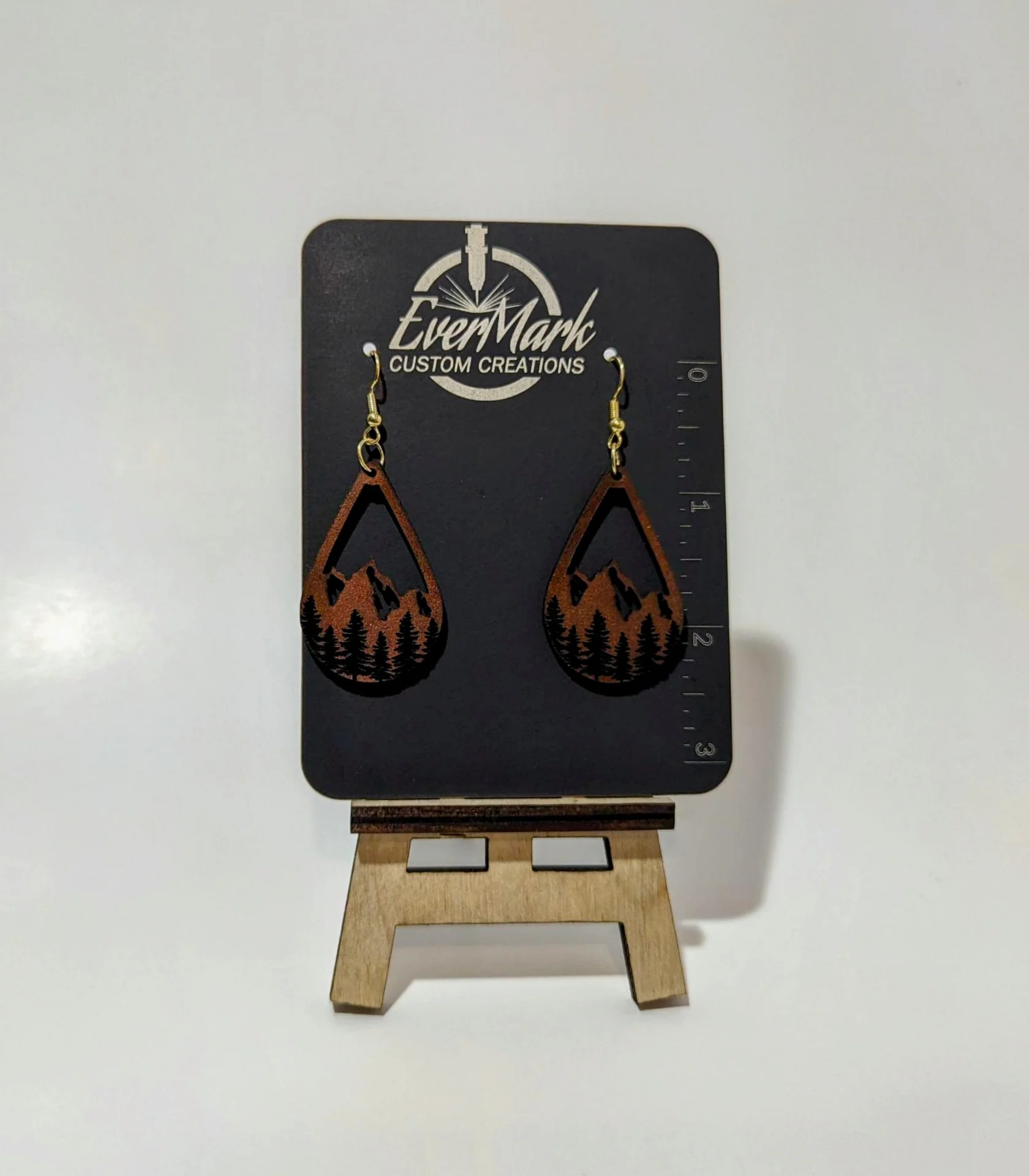 Leather Forest Drop Earrings