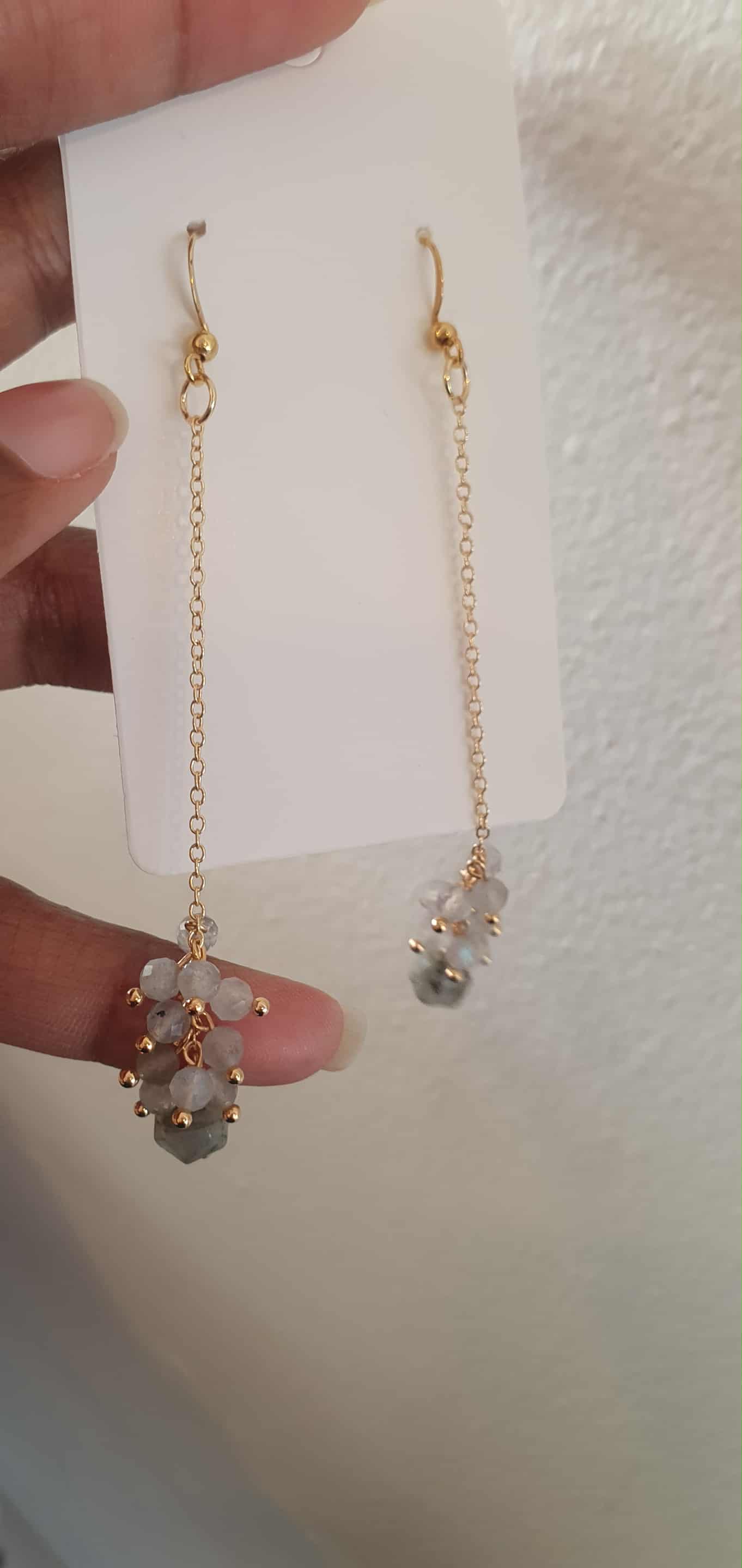 Guldøreringe med perler