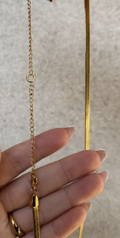 Smykke Extender/forlænger 18k Guldbelagt 5cm