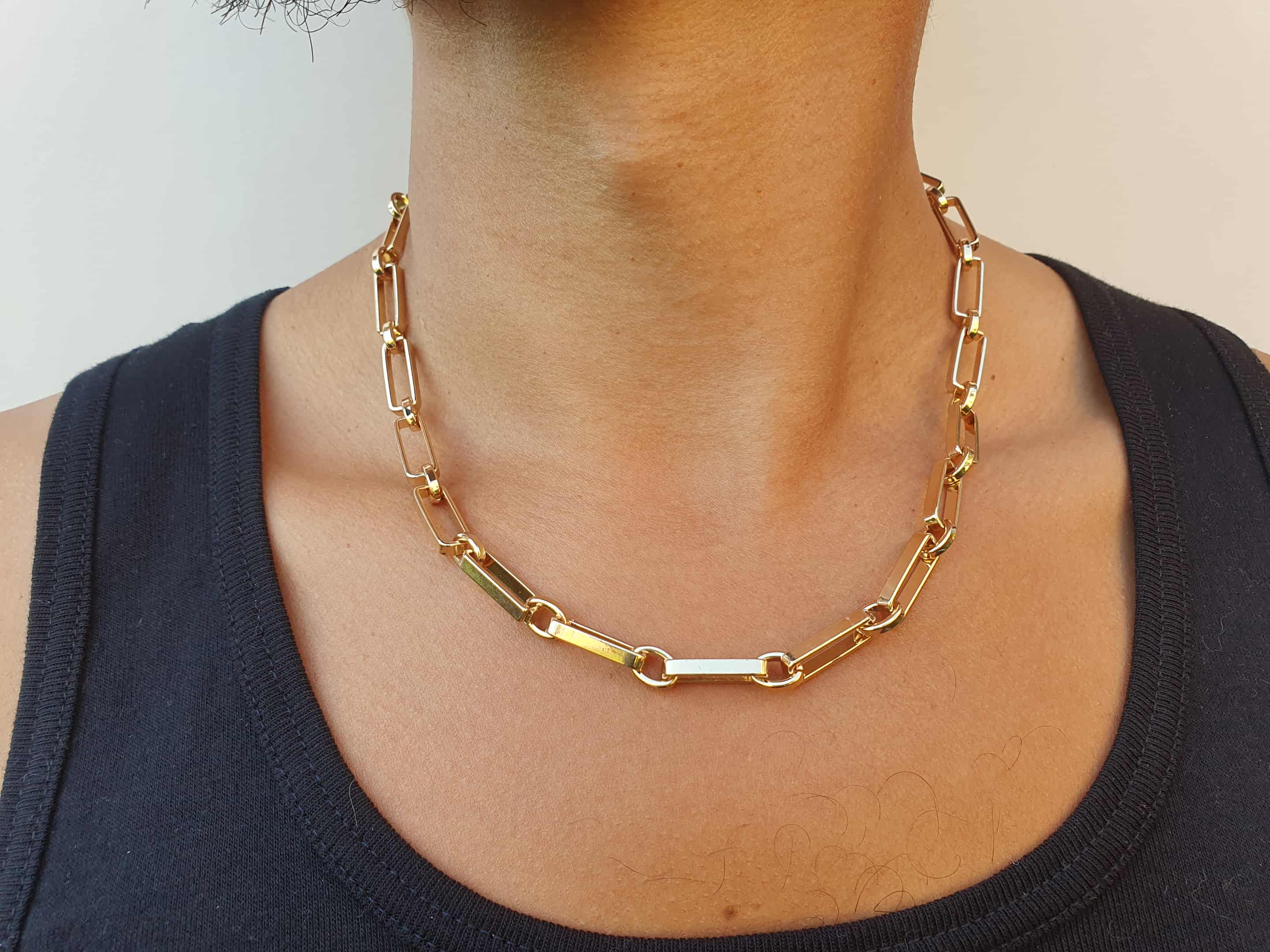 Guldkæde med store led