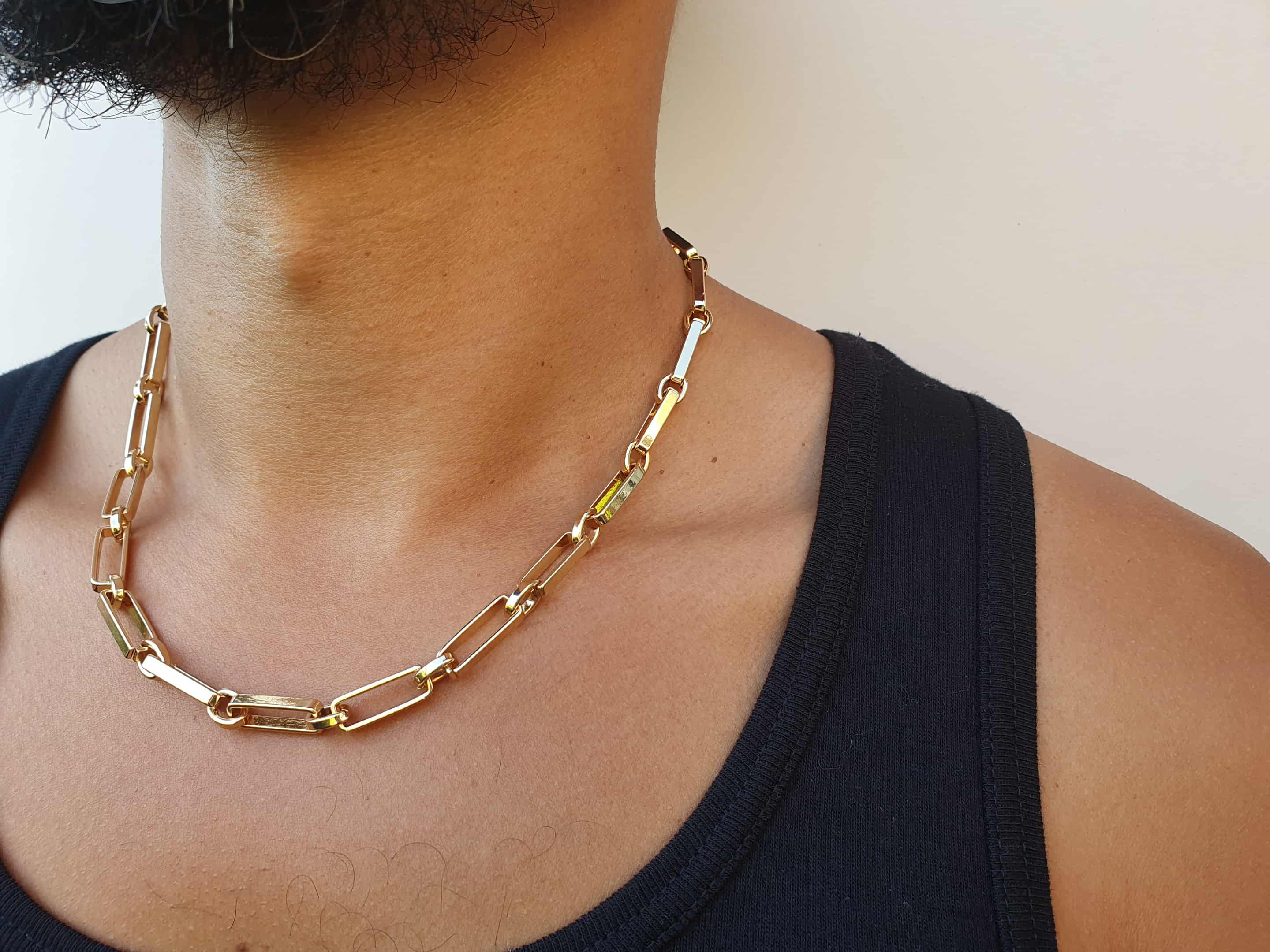 Guldkæde med store led