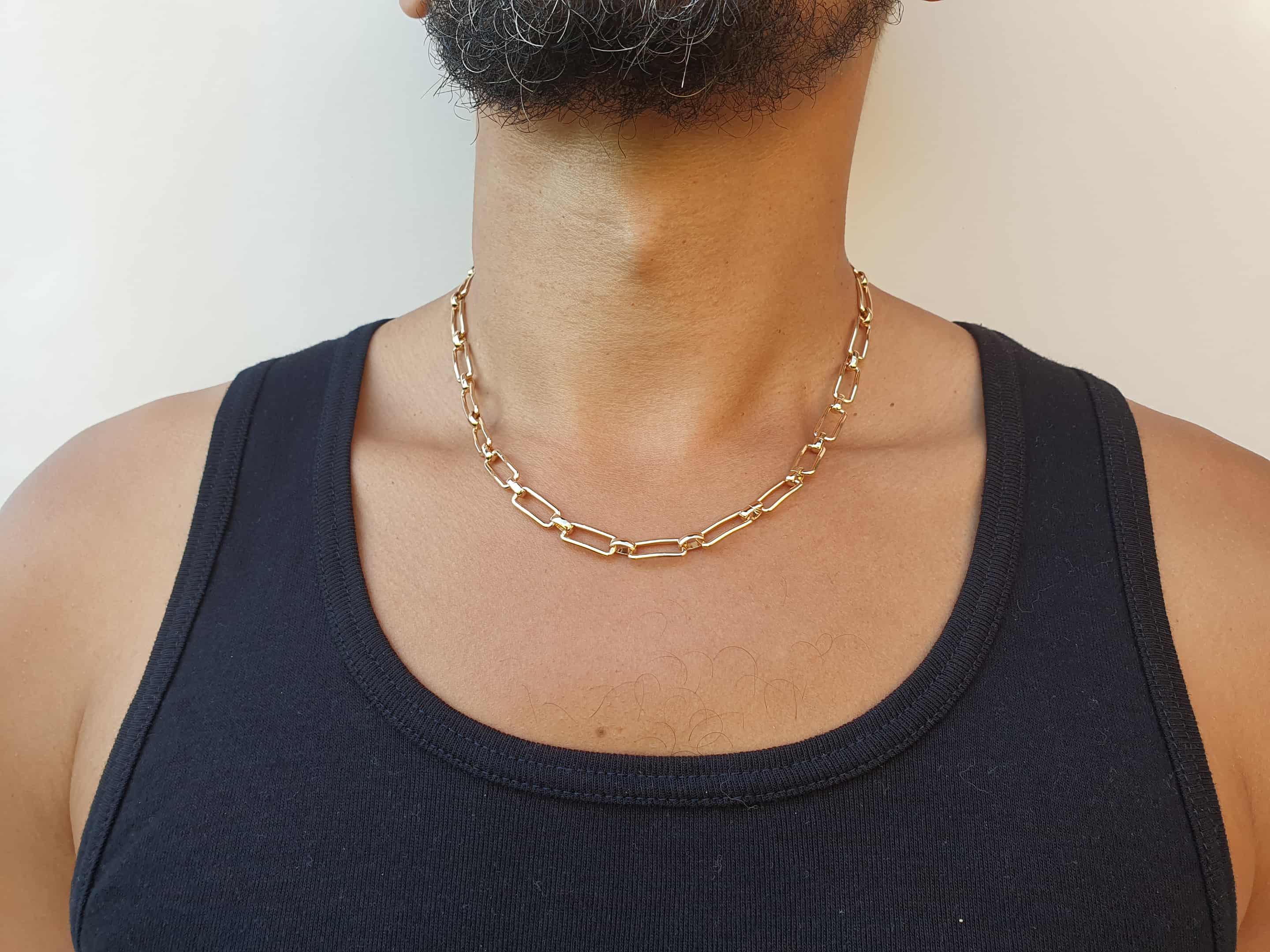 Guldkæde med store led