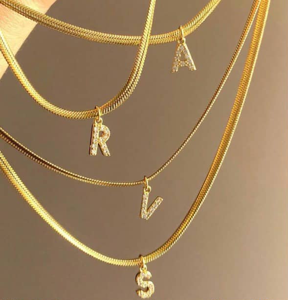 Classic Bogstav Vedhæng 18K Guldbelagt