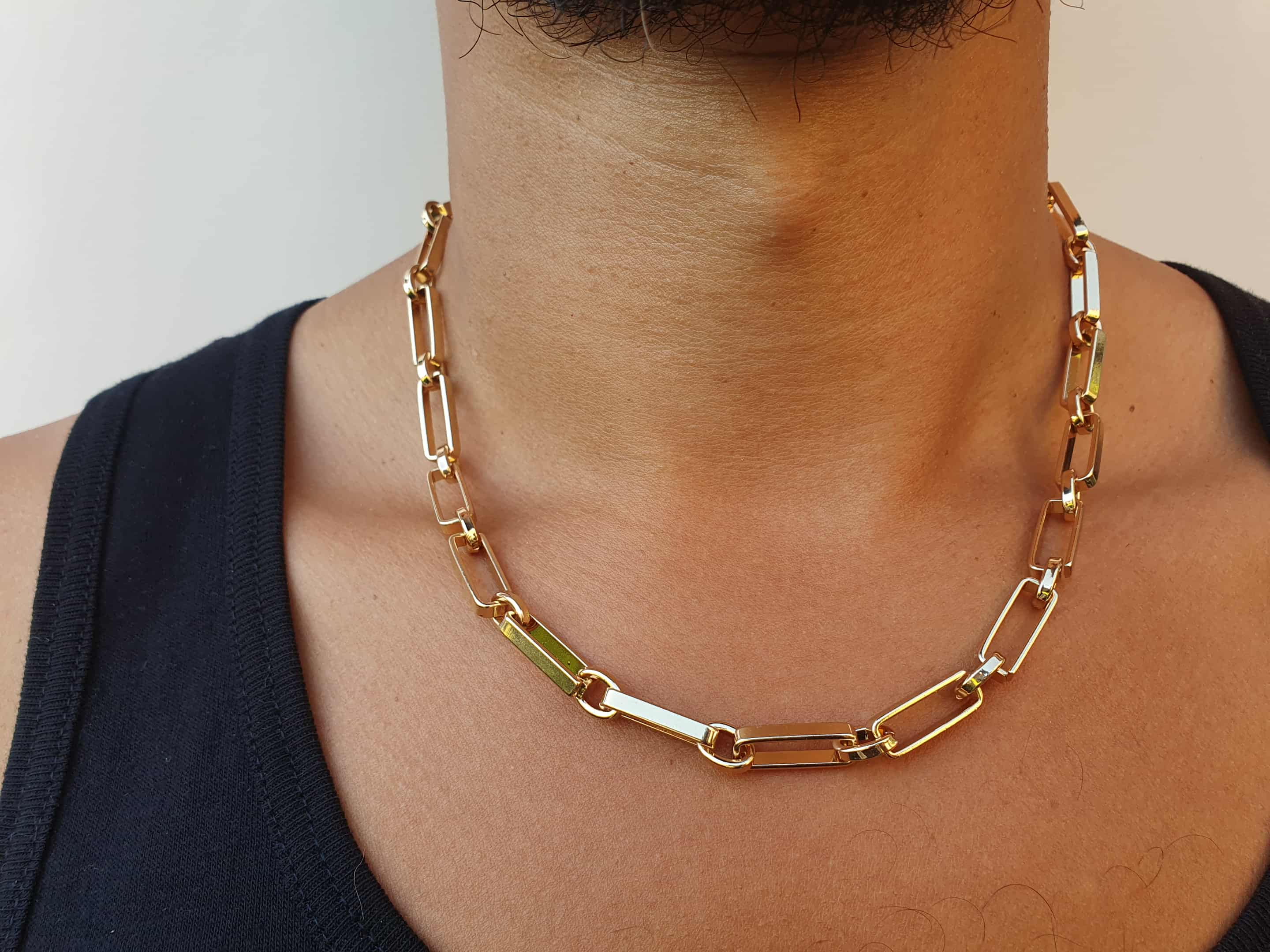 Guldkæde med store led