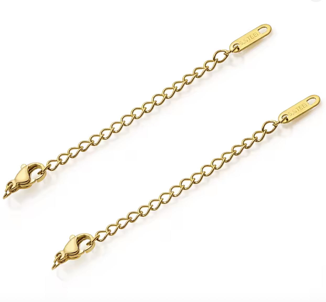 Smykke Extender/forlænger 18k Guldbelagt 5cm