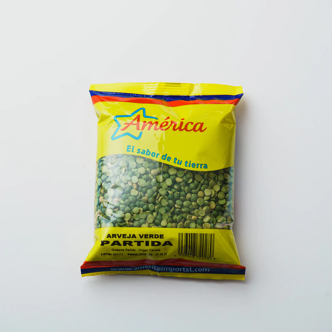Arveja verde partida