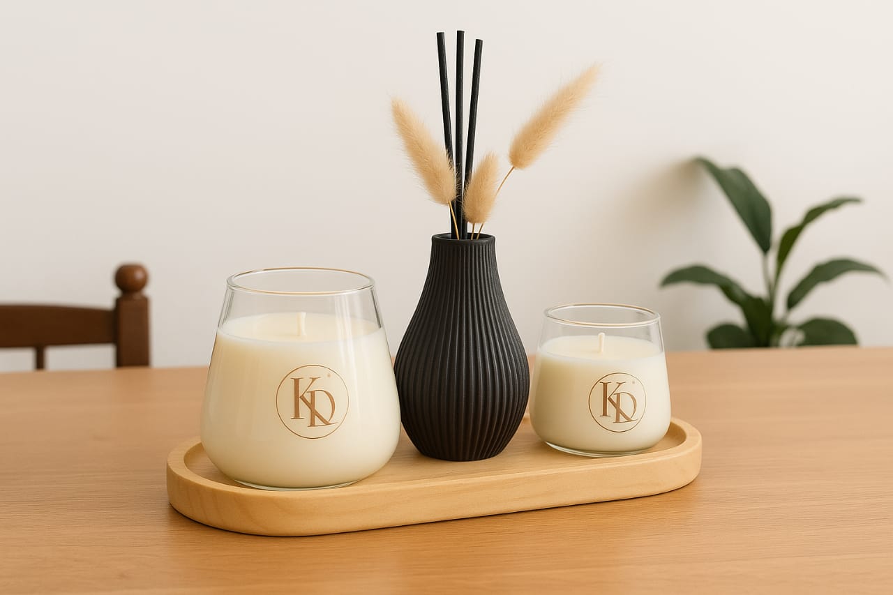 Vela de soja  aromática grande 