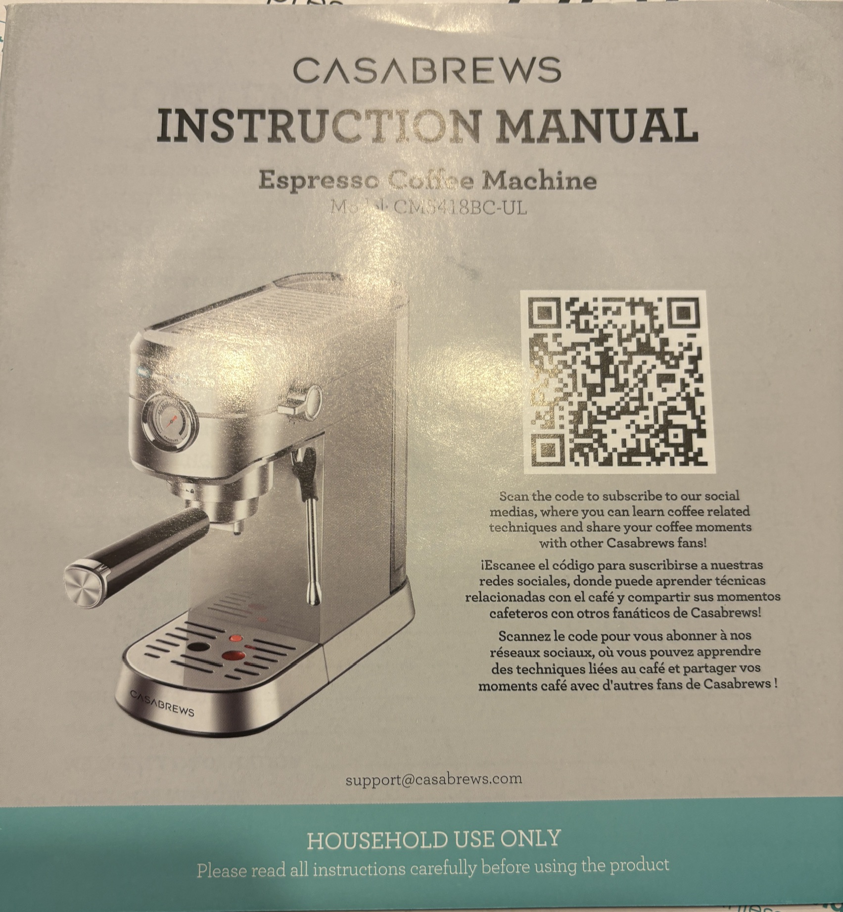 CASABREWS 20 Bar Espresso Coffee Machine