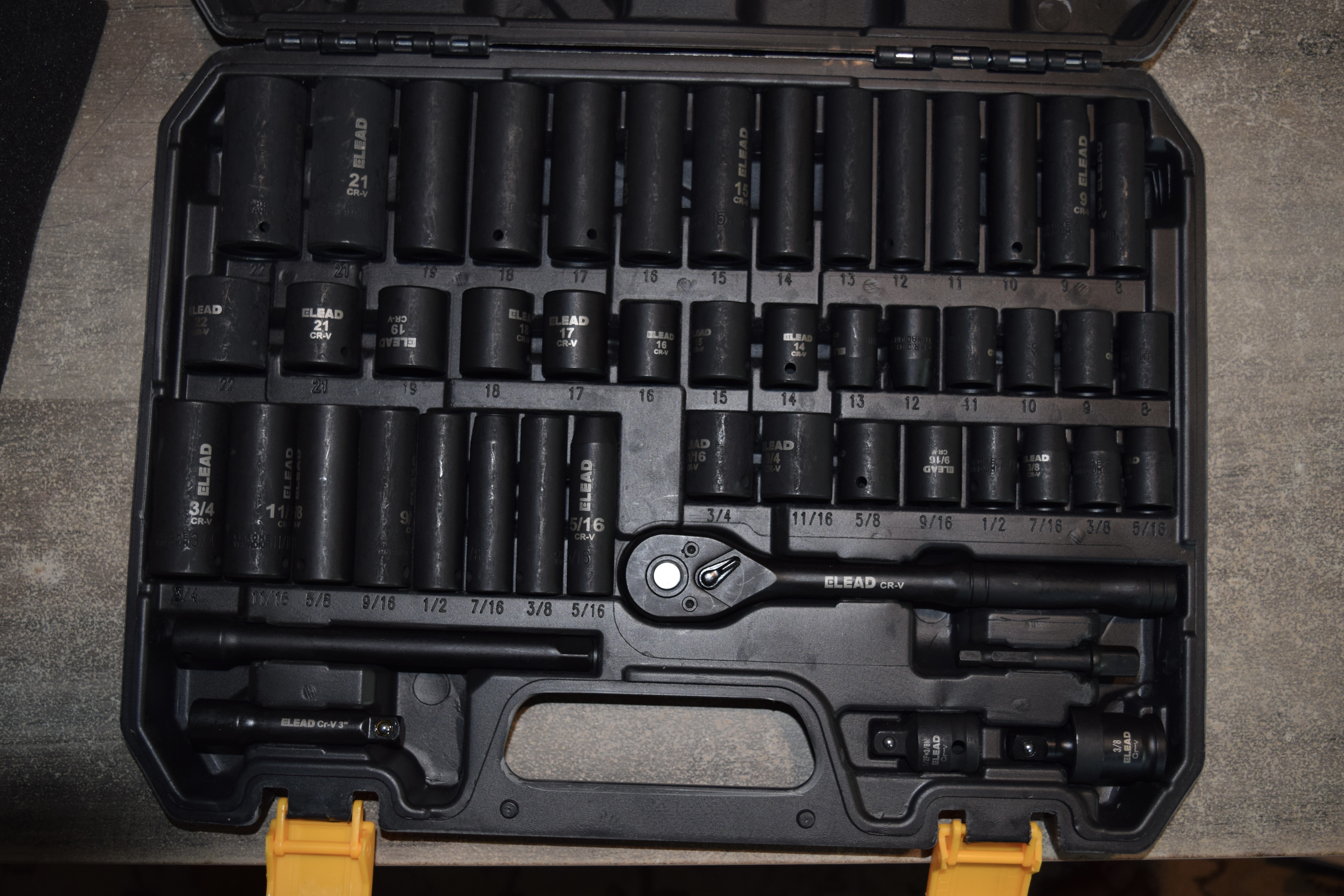 ELEAD 50-Piece 3/8" Drive Master Impact Socket Set