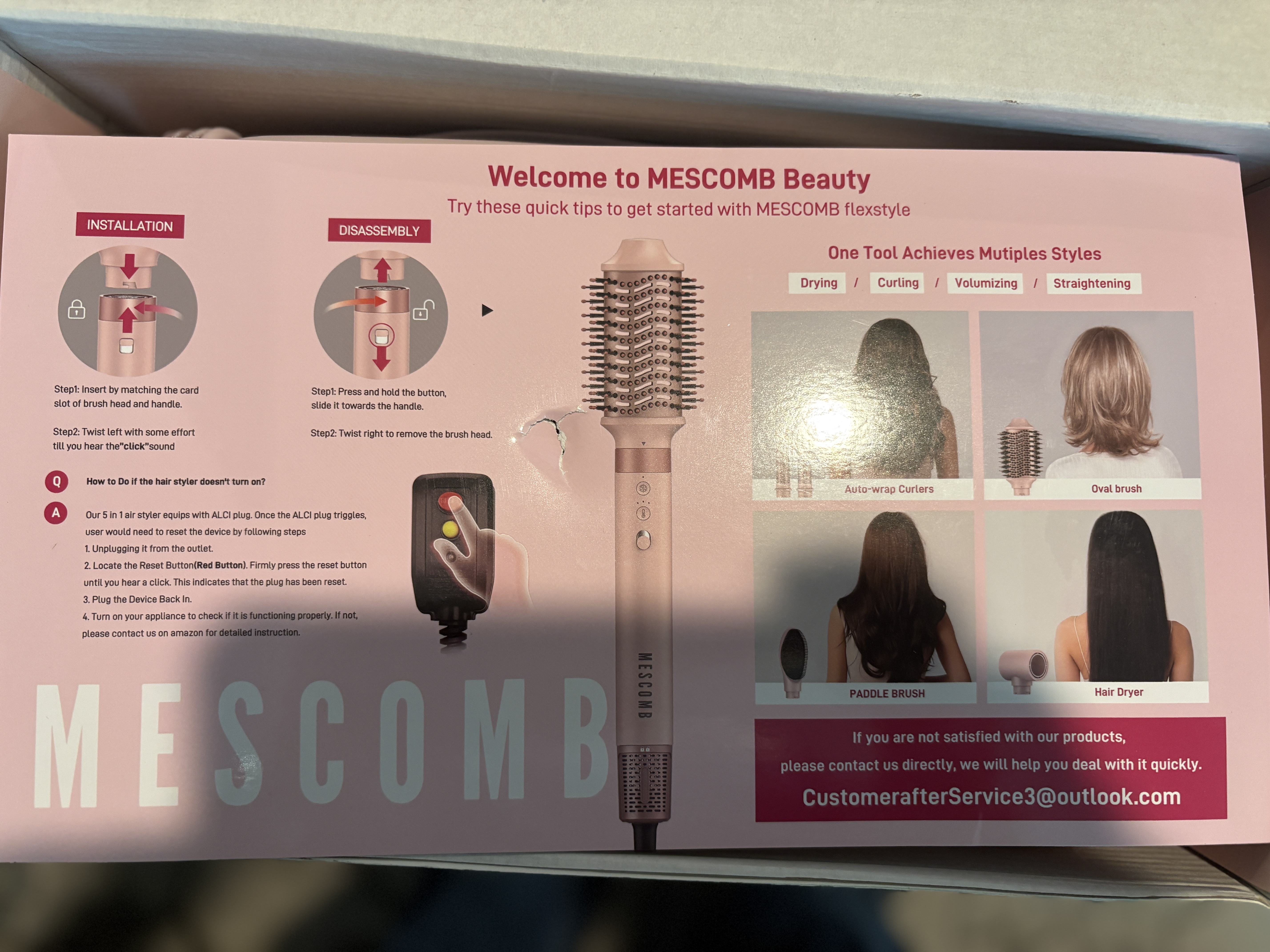 MESCOMB 5 in 1 High-Speed Hair Dryer Brush