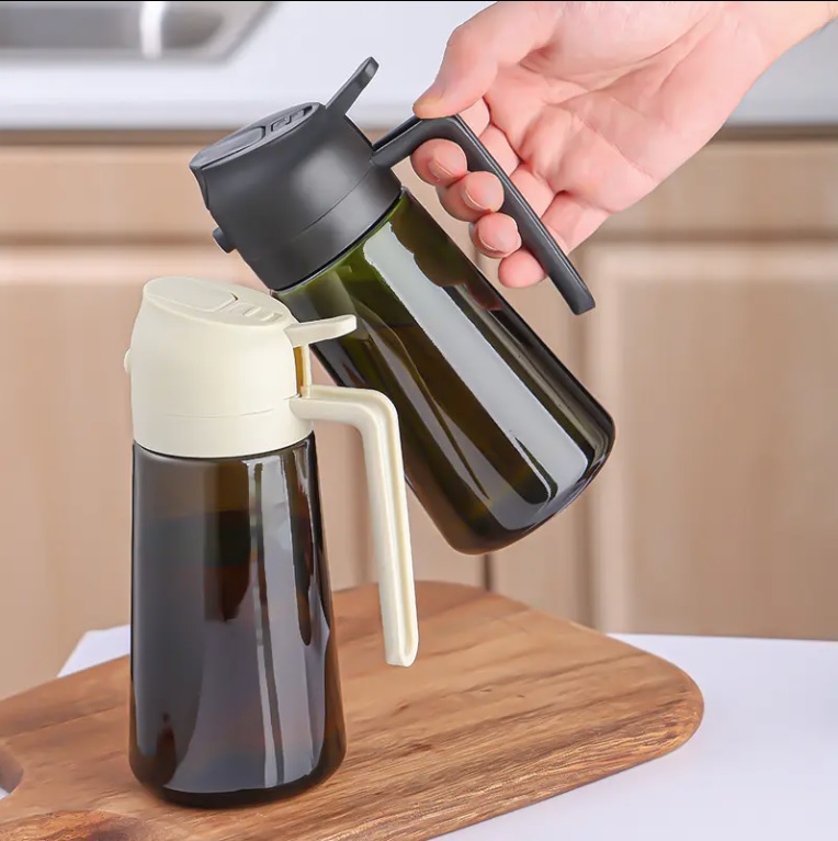 Spray dispensadora de aceite de vidrio 2 en 1 