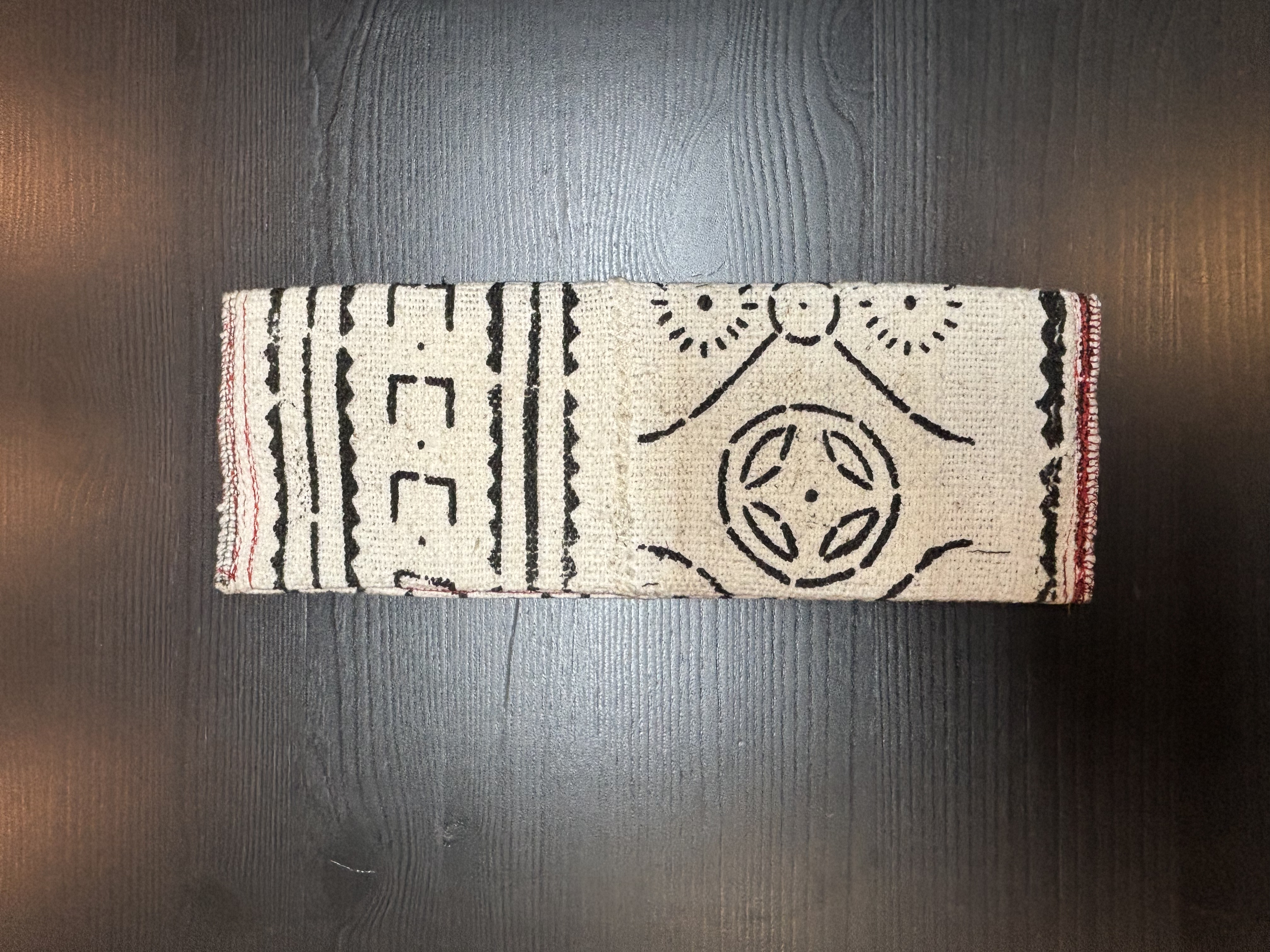 White Mudcloth Clutch