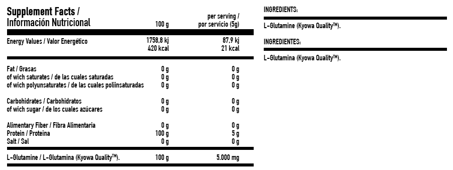 Black Line - L-Glutamine Powder - 454 gr