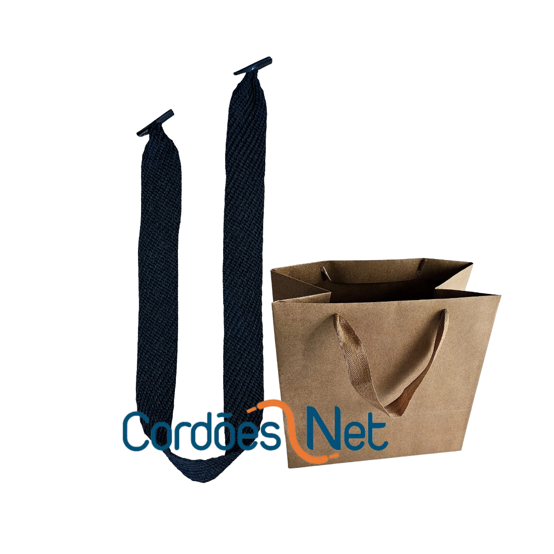 Alça de Sacola "Gorgurão" Preto 1.000un