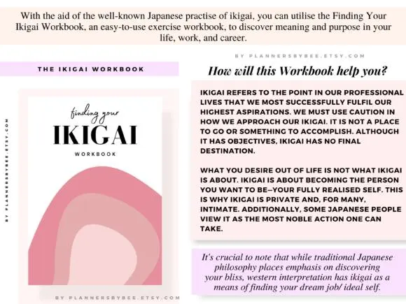 Ikigai Workbook, Best Work , Career Plan ,Find Ikigai Planner Life Purpose Planner Ikigai Workbook 2025 2026 Ikigai Worksheet Habits Tracker