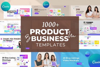 1000+ Business Products Templates Bundle | Editable Designs for Marketing, Branding, More | Instant Download & Professional Quality