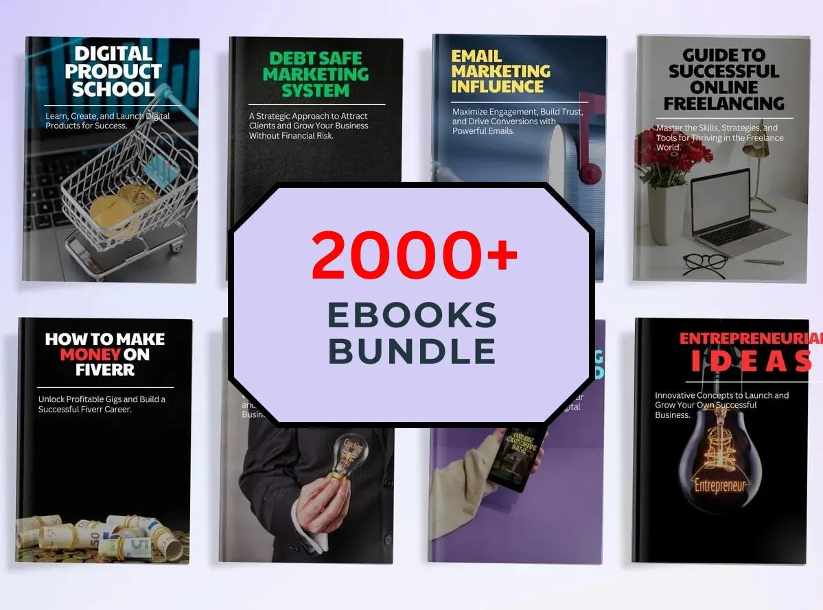 2000+ eBooks Bundle for Entrepreneurs & Marketers | Reseller Rights, Edit Monetize Your Premium Collection