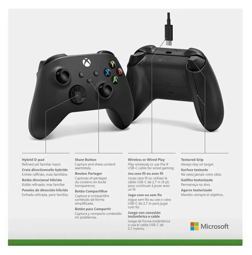 Control Joystick Xbox One X Series Microsoft C/cable Usb
