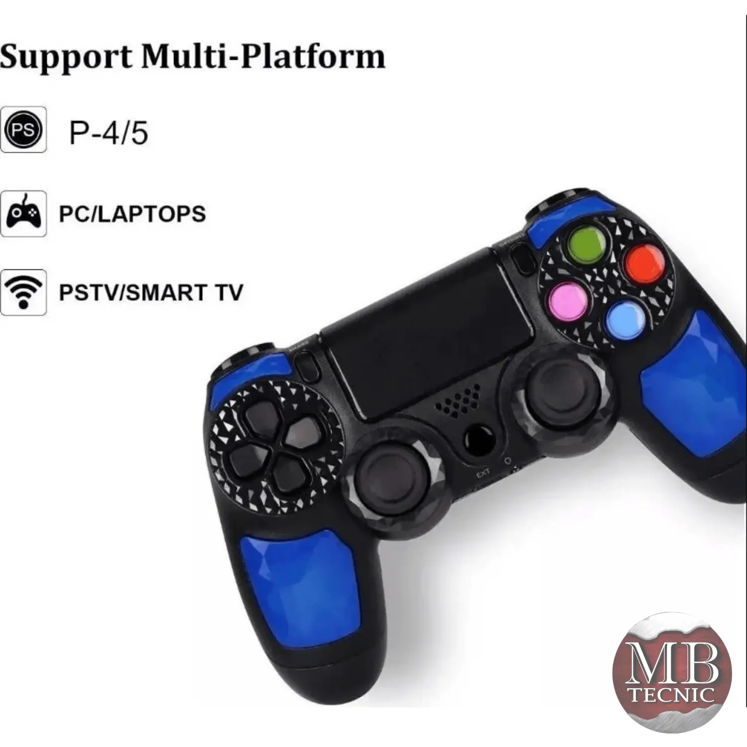 JOYSTICK PARA PS4 SEISA SJ 4001B WIRELESS INALAMBRICO