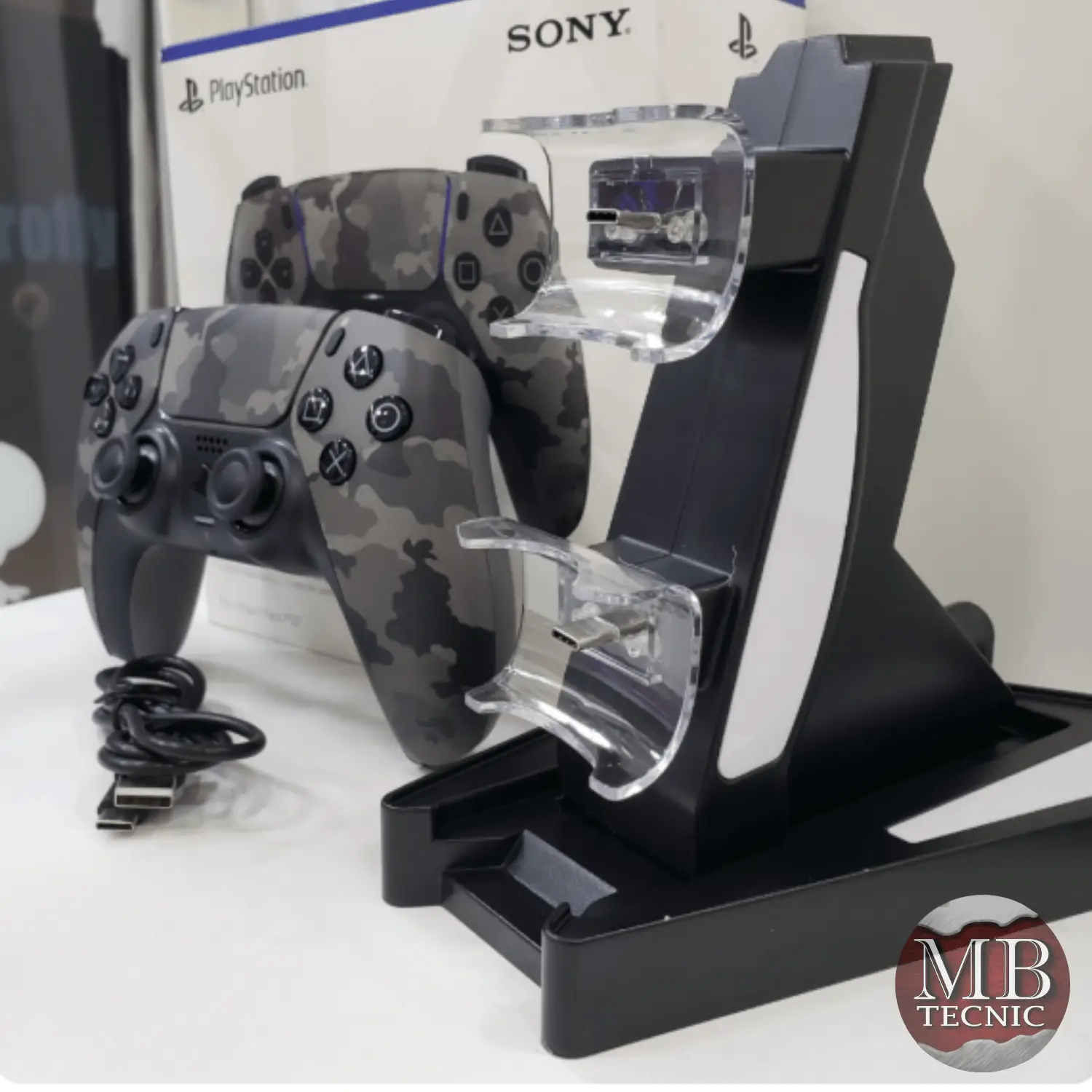 Joystick Ps5 Camuflado + Base Cargadora Doble de regalo
