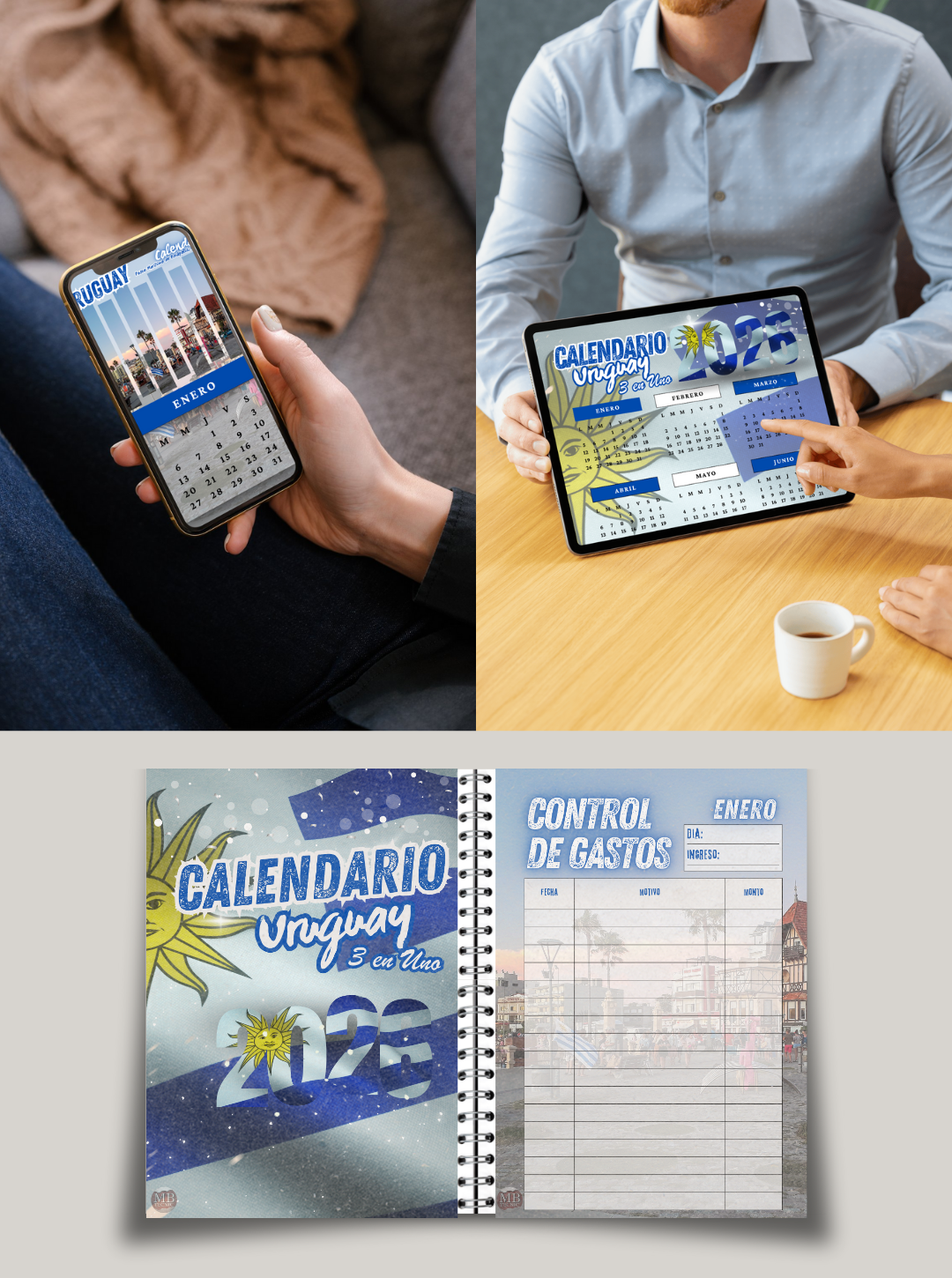 12-Calendario Uruguay 2026 3 en Uno