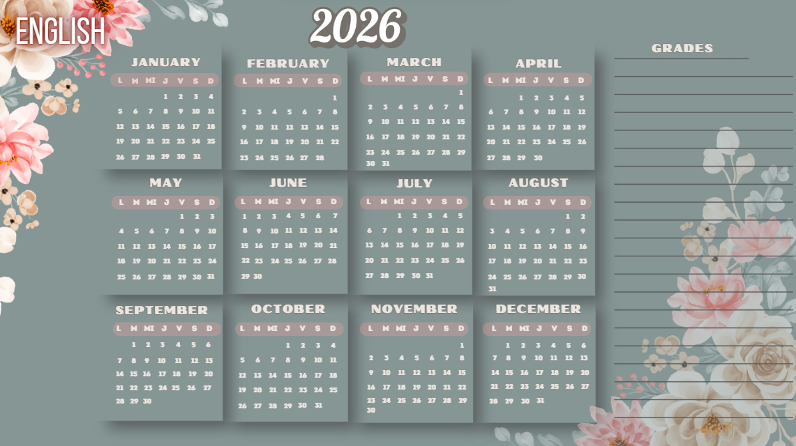 18-Calendario floral 2026-(Ingles)-simple