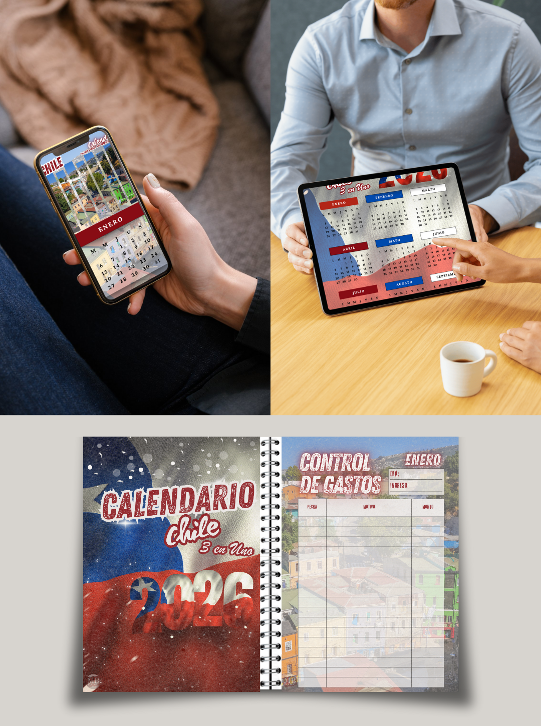 11-Calendario Chile 2026 3 en Uno