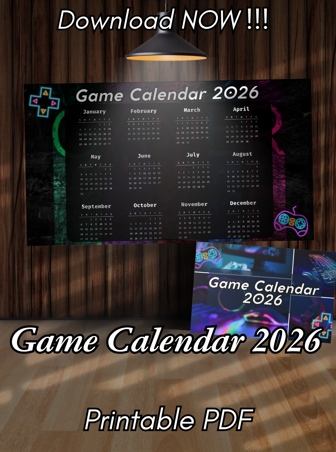 24-Calendario Gamer 2026 (Ingles)-simple