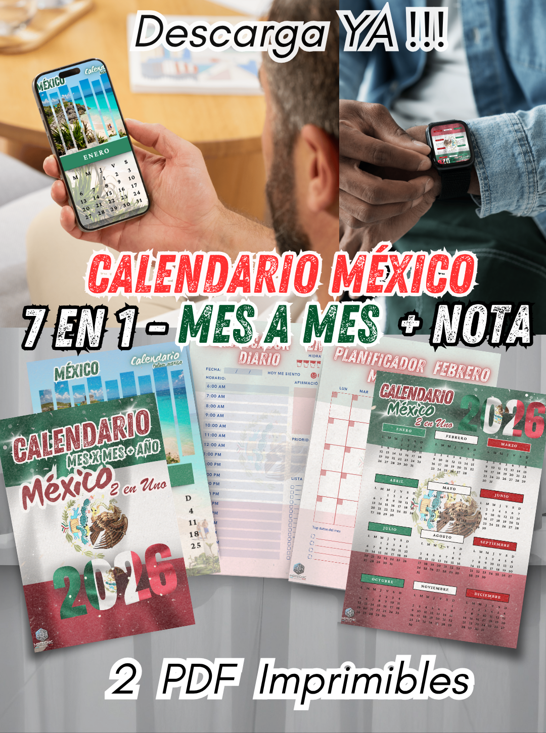 32-Calendario Mexico 2026 7 en 1 (Español)