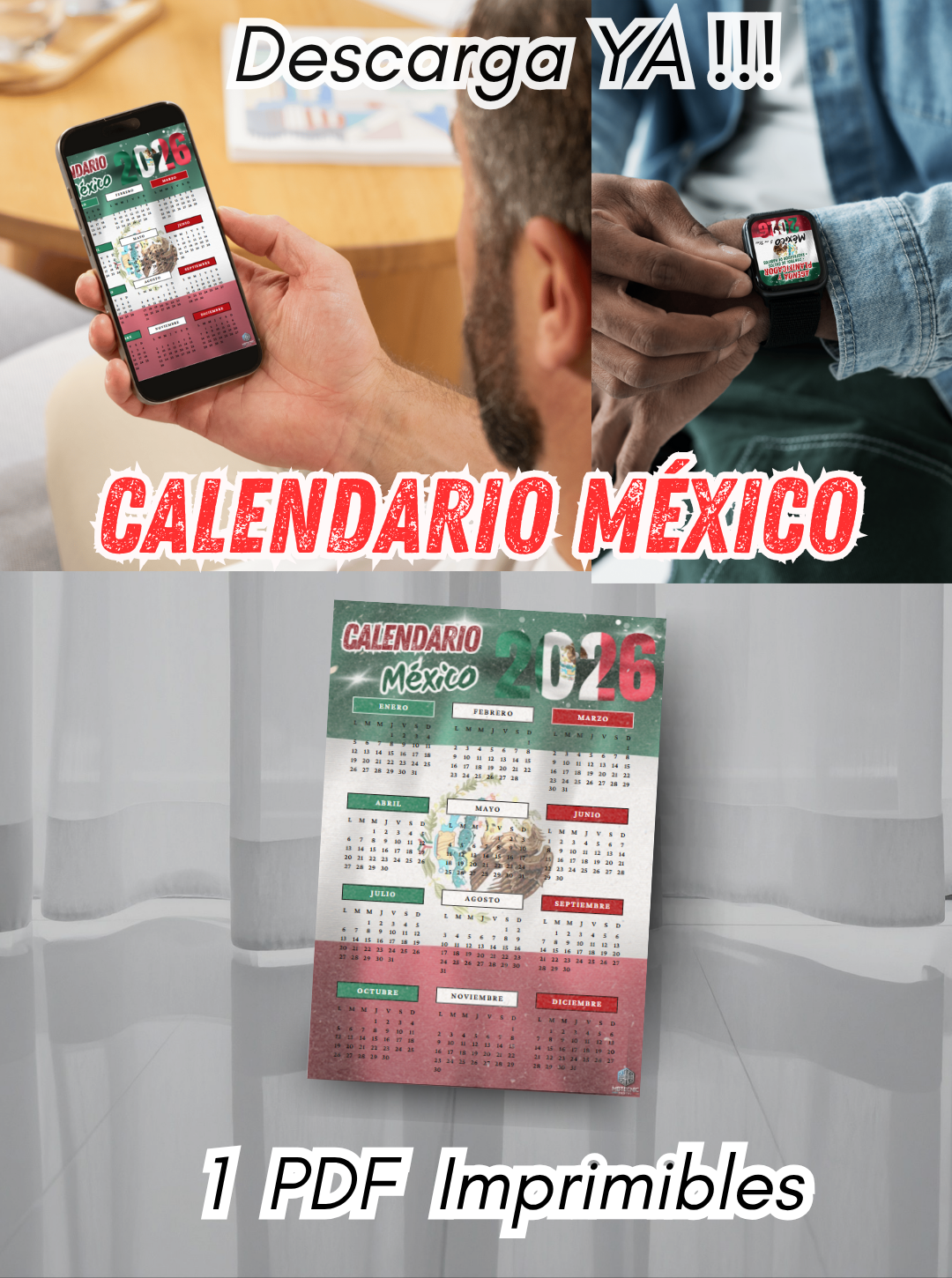 33-Calendario Mexico 2026 (Español)-simple