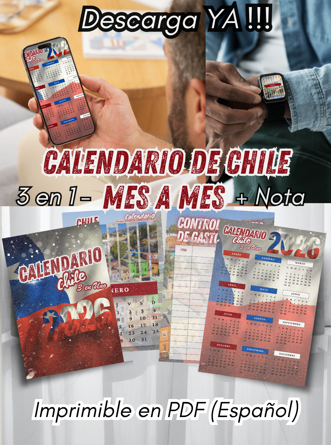 11-Calendario Chile 2026 3 en Uno