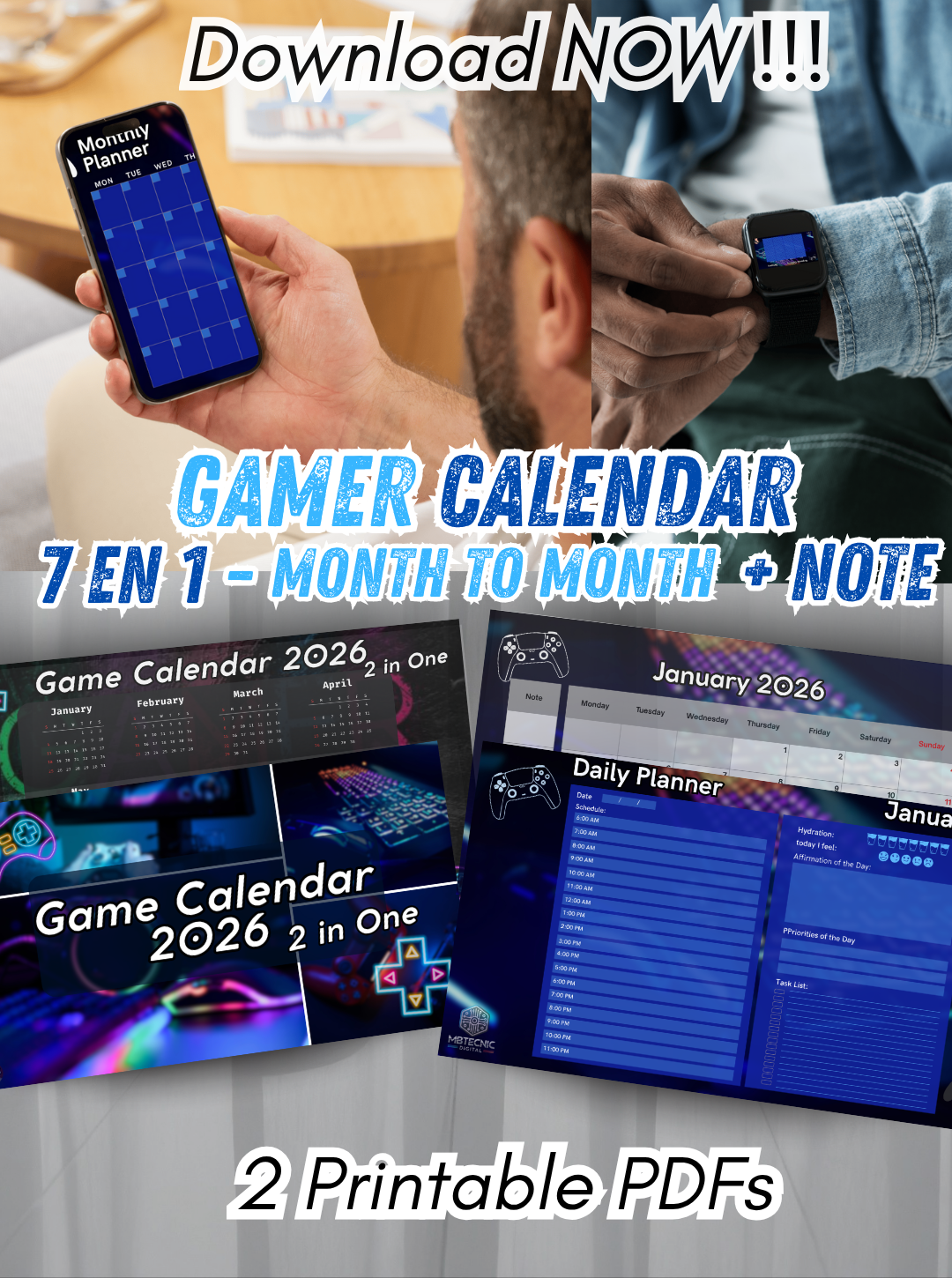 26-Calendario Gamer 2026  7 en 1 (Ingles)