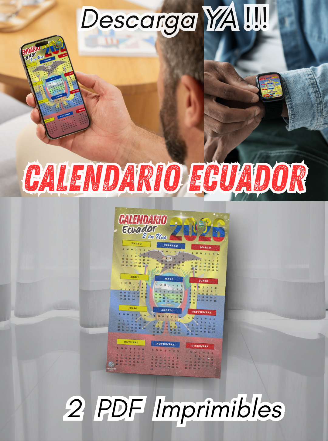 30-Calendario Ecujador 2026 (Español)-Simple