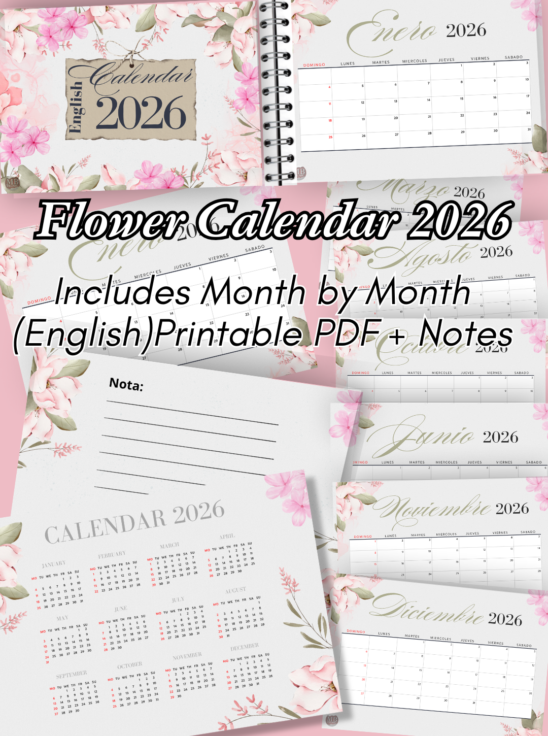 Flower Calendar 2026