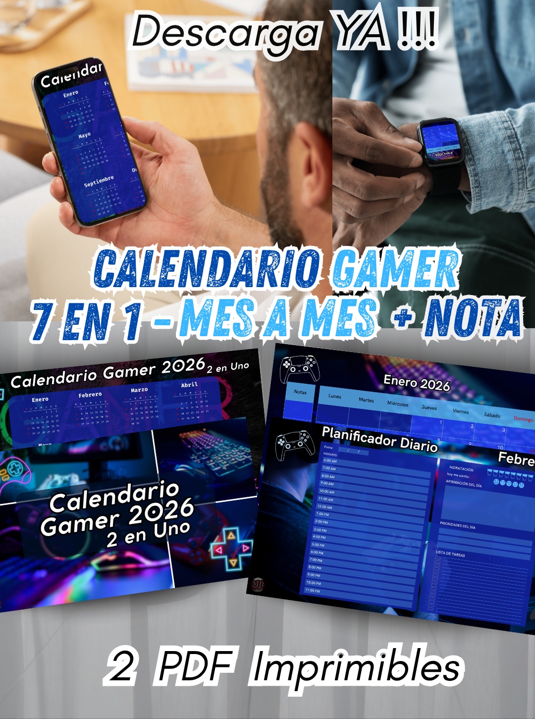 25-Calendario Gamer 2026  7 en 1 (Español)