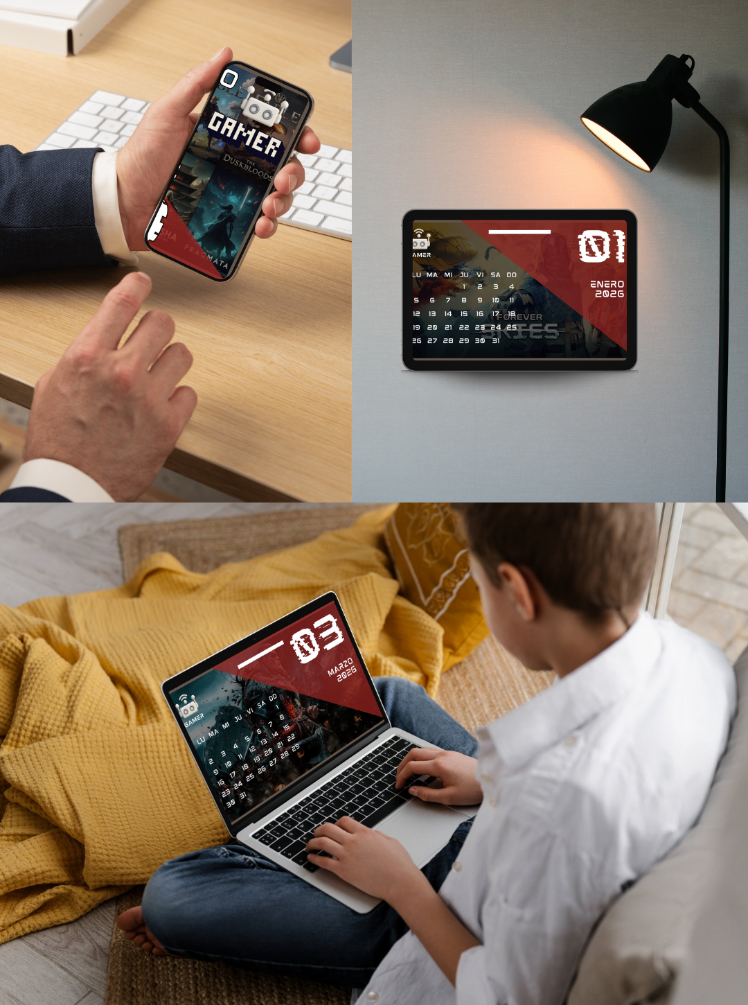 35-Calendario Gamer 2026 12 meses (Español)