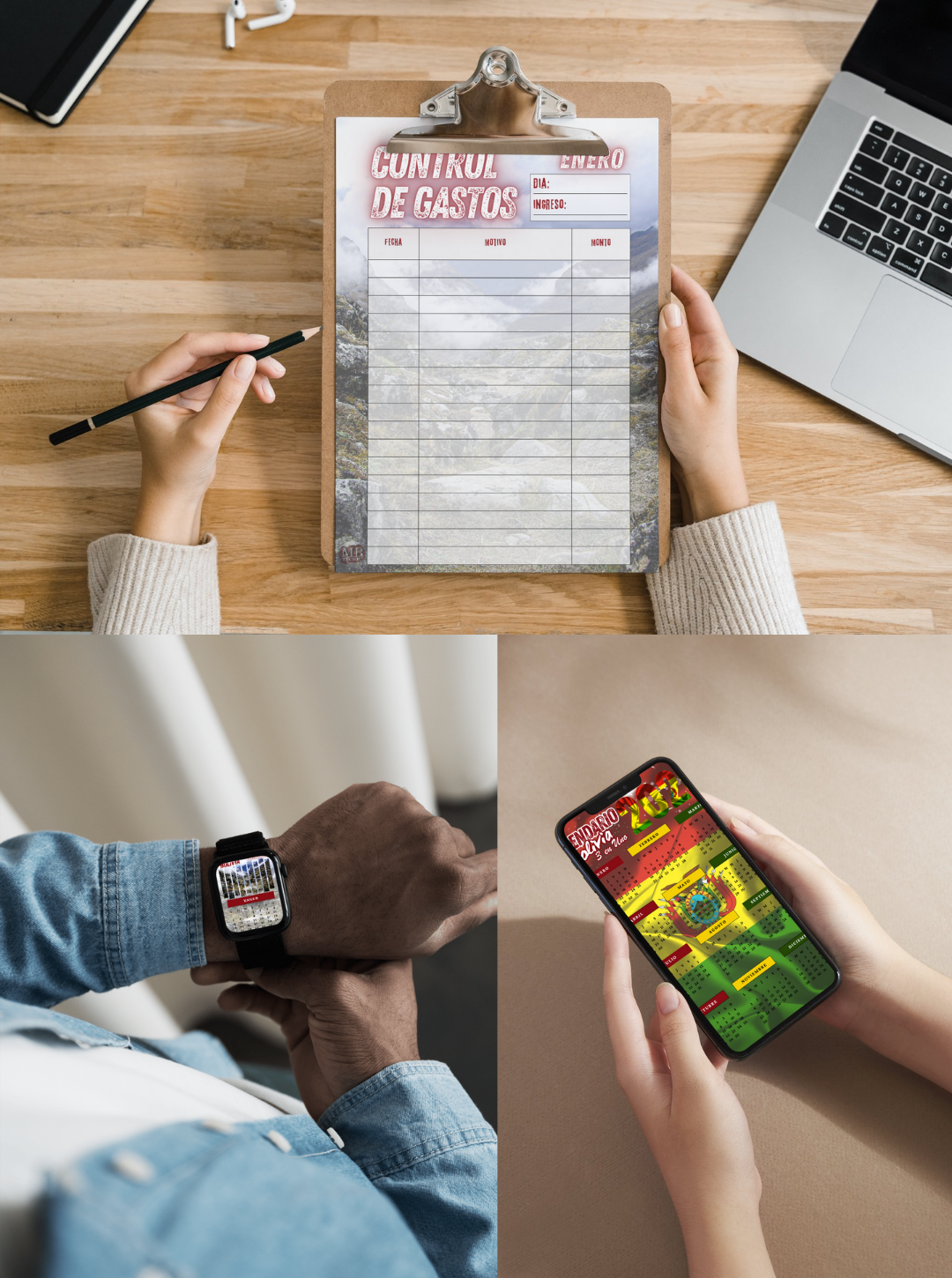 16-Calendario Bolivia 2026 3 en Uno