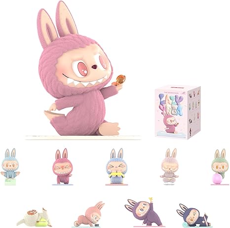 POP MART The Monsters Lazy Yoga Series Figures, The Monsters Blind Box Figures, Random Design Action Figures Collectible Toys Home Decorations, Holiday Birthday Gifts for Boys and Girls, Single Box