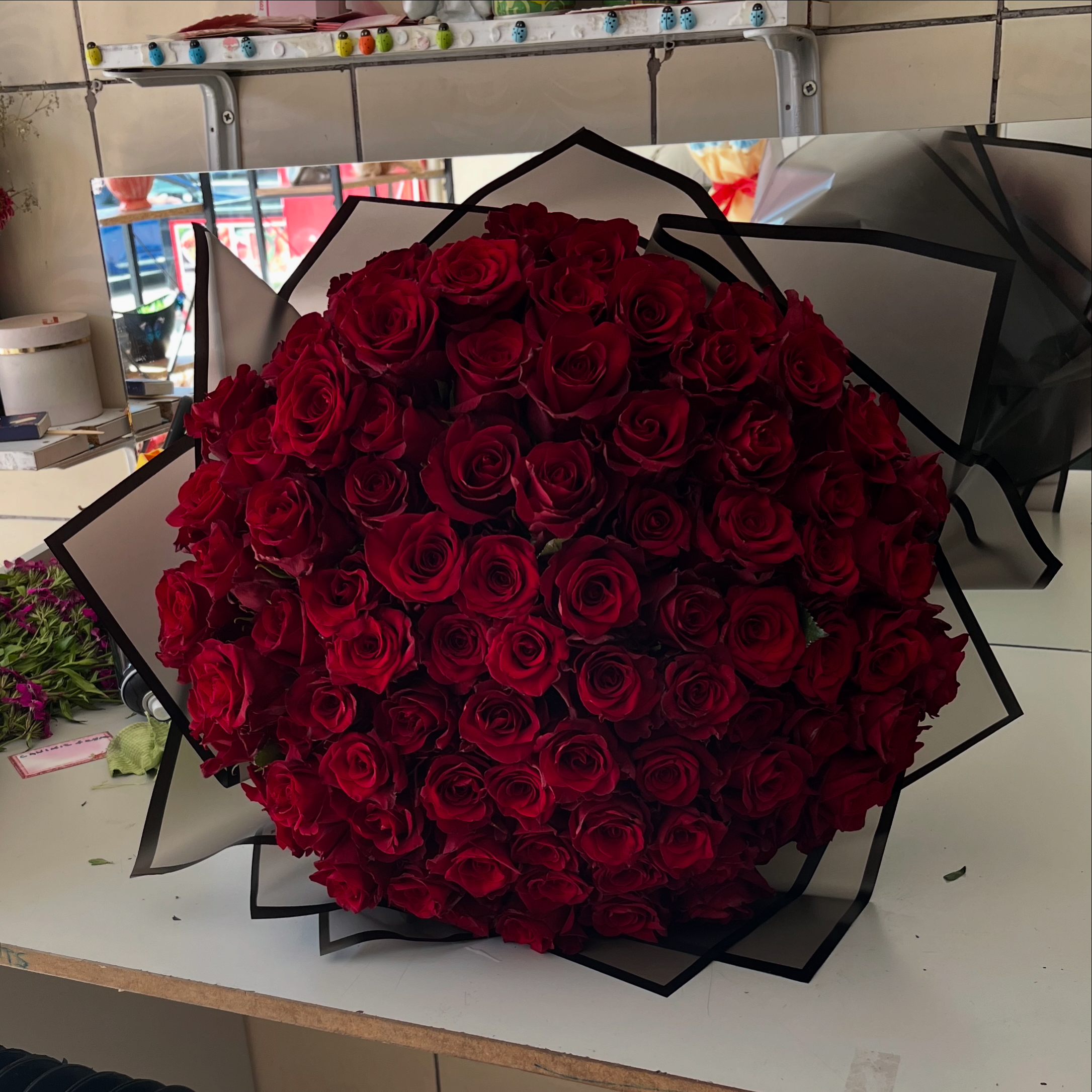 101’li Kırmızı Gül Buketi