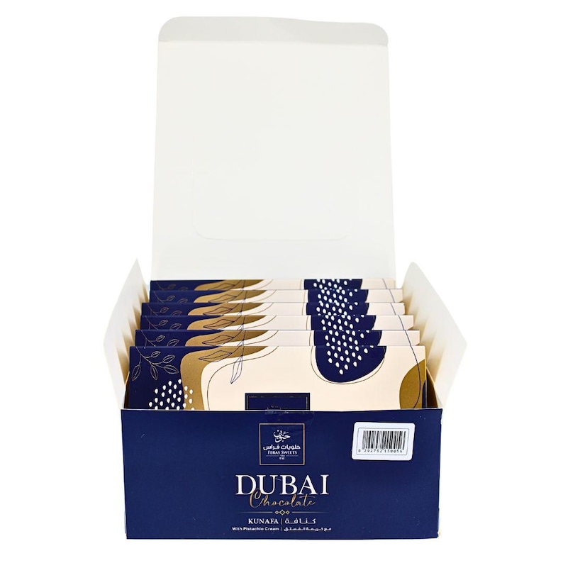 Dubai Kunafa Chocolate Bar – 6 Pieces Gift Box